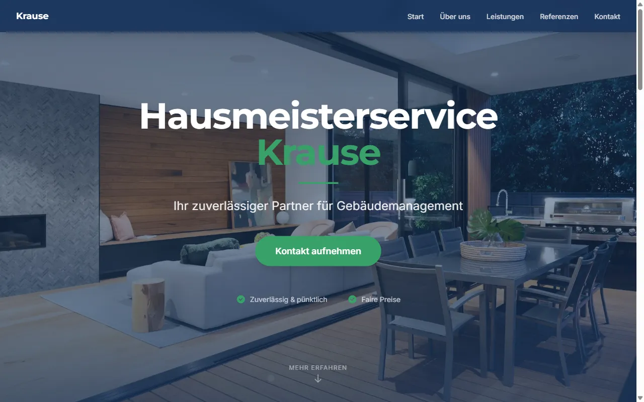 Konzeptdemo: Hausmeisterservice Krause
