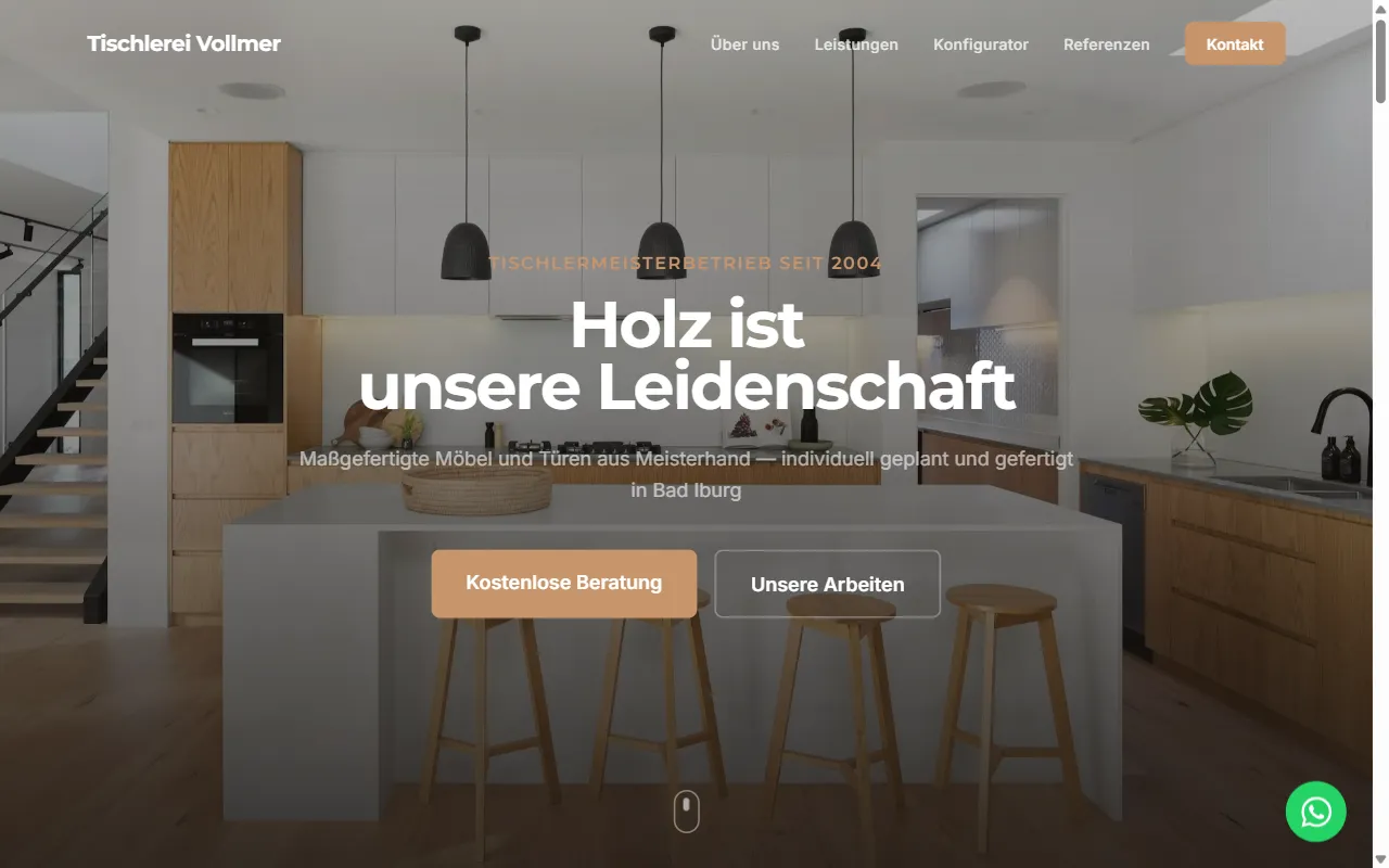 Konzeptdemo: Tischlerei Vollmer, Tischlerei & Möbelbau