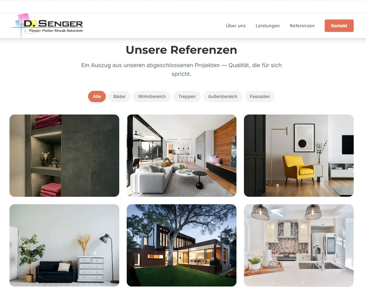 Fliesensenger — Referenzen